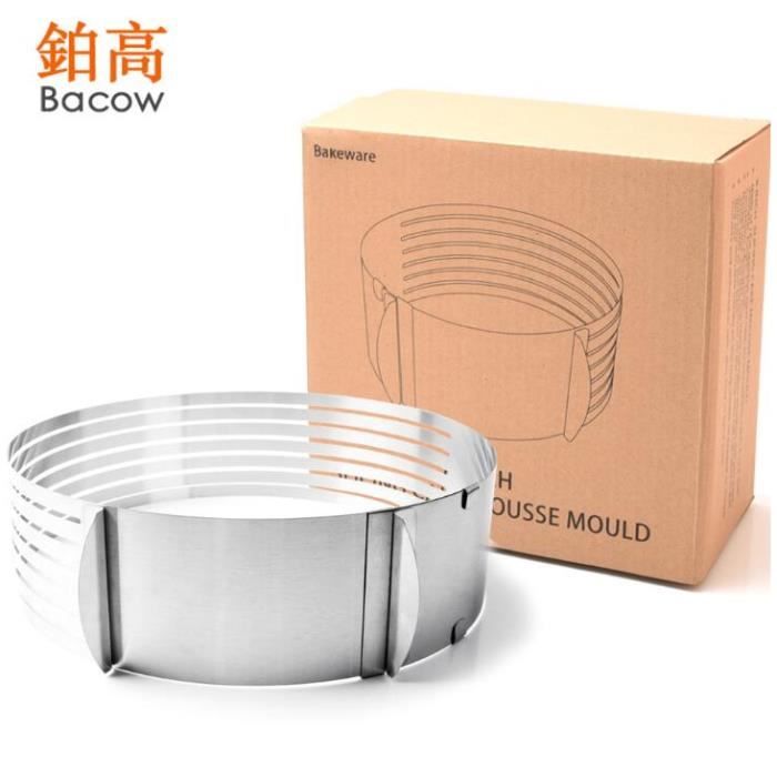 16 cm Cercle A Gateaux A Trancher Mes Beaux Gateaux Le Moule De Mousse Reglable En Acier Inoxydable Argent Cuisine Outil Cdiscount Maison