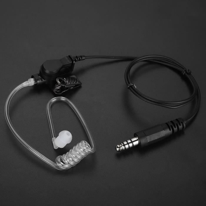 Kit D’Espion Pour Enfant – Oreillette, Lunettes, Cravate Et Badge – Déguisement Agent Secret (Noir)