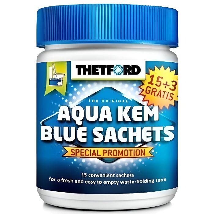 THETFORD Sachets Aqua-Kem bleu - Traitement des toilettes - x 18