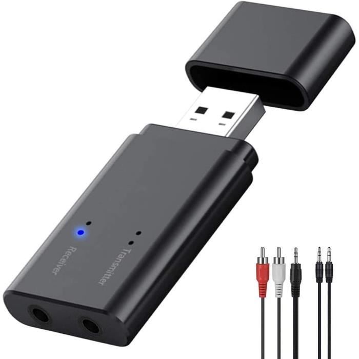 Transmetteur Bluetooth 5.0 Portable - Adaptateur Audio Stéréo Sans Fil Pour TV, Casque Et MP3