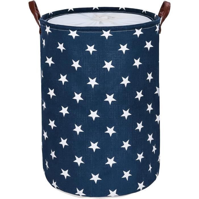 LinStyle Panier Pliable à Linge, Grand Organiser Paniers avec Cordon de serrage et poignée pour édredon, Oreiller, literie, Couverture et Vêtements, 50 x 40 cm (modèle arbre