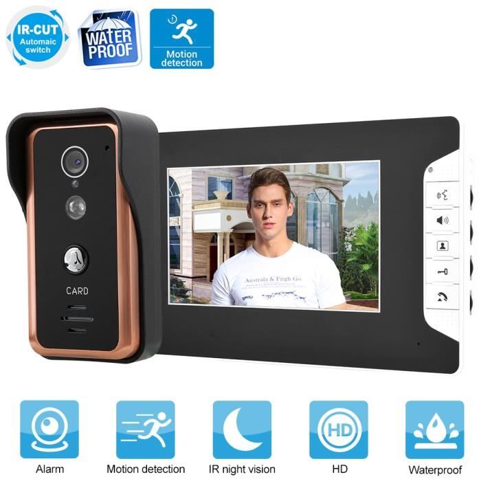 VBESTLIFE caméra de vidéo filaire 100240V 7 pouces 1 caméra d