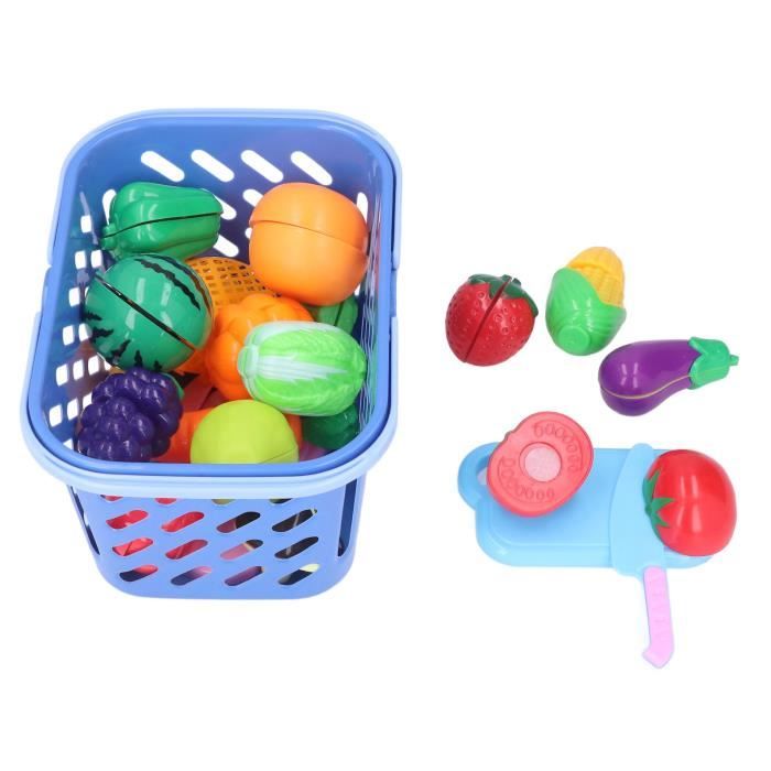 Jouet Chariot Supermarché Enfant 29 Pièces - Aliments à Découper, Jeu De Rôle Éducatif Cadeau 3 Ans Et Plus
