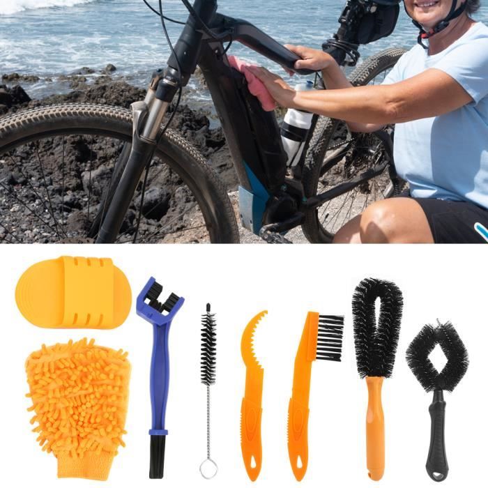 QeeHeng Velo Brosse Nettoyage Outils - 7pcs Kit Nettoyage Chaine Vélos,Nettoyeur de Chaîne De QeeHeng Velo Brosse Nettoyage Outils - 7pcs Kit Nettoyage Chaine Vélos,Nettoyeur de Chaîne De