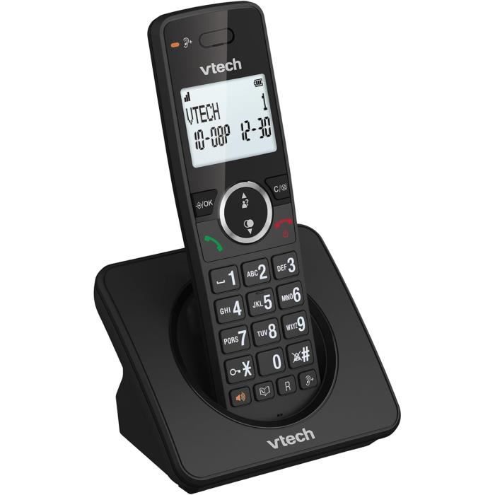 Téléphone Fixe Sans Fil VTech CS1501 CASA Duo - DECT Double Charge, Verrouillage Appels, Blanc