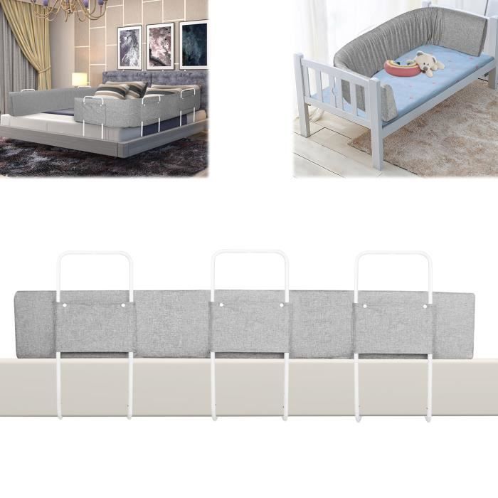 SUBTLETY 150cm Barrière De Lit Pour Bébé 72-86cm Réglable En Hauteur
