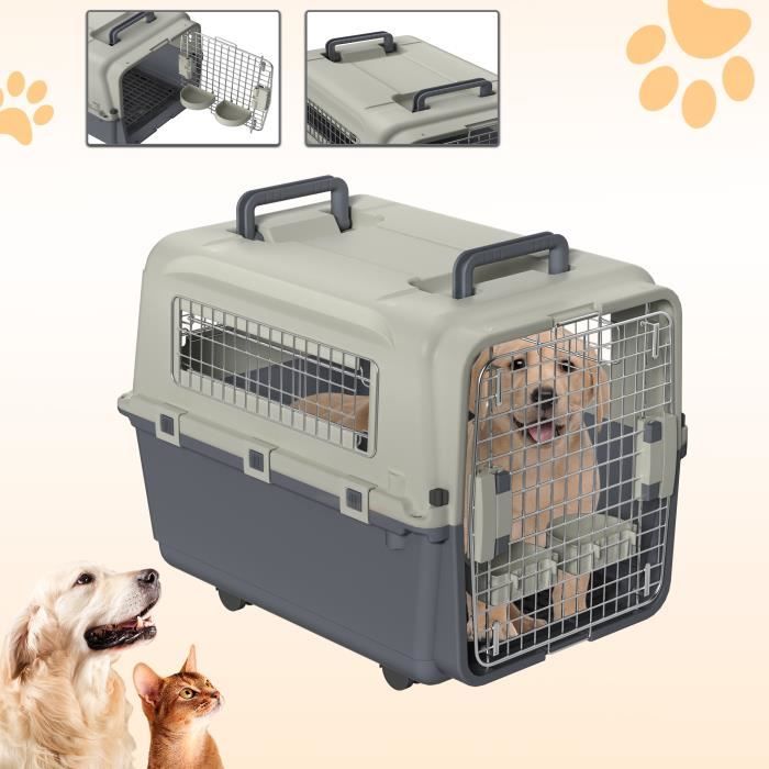 Comparer les prix de Caisse de transport pour chiens - YRHOME - Avec roues - Convient aux voyages en avion