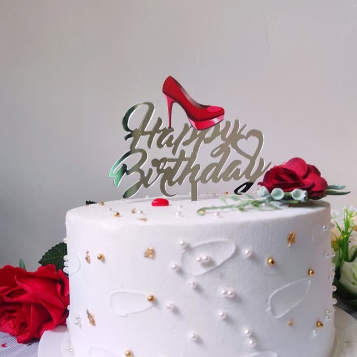 FIGURINE DECOR DE GATEAU,28Décoration de gâteau en acrylique à talons