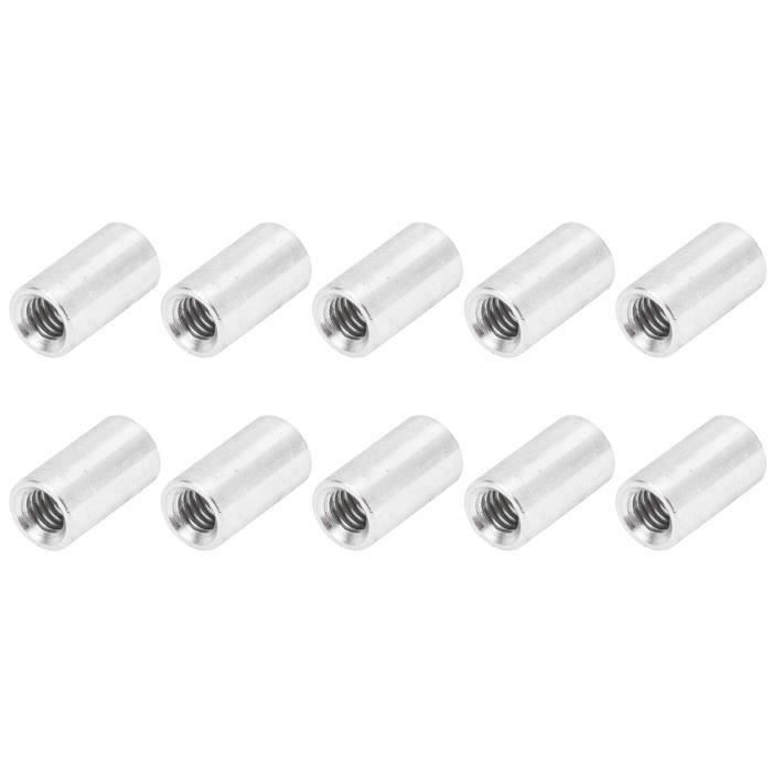 Entretoises Rondes Aluminium M8 - Lot De 10, Dimensions 8.2x12x8 Mm, Neuf, Marque Uxcell