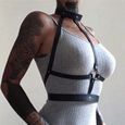harnais de poitrine en cuir pour femmes, Lingerie BDSM, Bondage corporel, érotique, Sexy, soutien-gorge, Cage, sangle [2B2E35C]-1