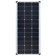 Enjoy solar® Panneau solaire monocristallin 24 V idéal pour le jardin, la caravane, etc, Mono 100W, 24V-1