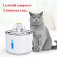 Fontaine à Eau pour animaux,de compagnie distributeur à eau arrêt auto avec filtre remplaçable électrique et silencieuse,Gris,2.4L-1