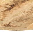 PLATEAU DE TABLE VENDU SEUL - AYNEFY Dessus de table Bois de manguier solide Rond 15-16 mm 40 cm-1