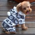 Dark blue-XXL -Vêtements pour chiens en molleton doux pour petits chiens vêtements vêtements chauds pour chiens manteau chiot Chihua-1