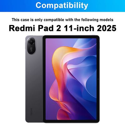 Clavier Bluetooth Détachable Pour Xiaomi Redmi Pad 2 (11") - Rétroéclairage 7 Couleurs AZERTY - Protection Complète