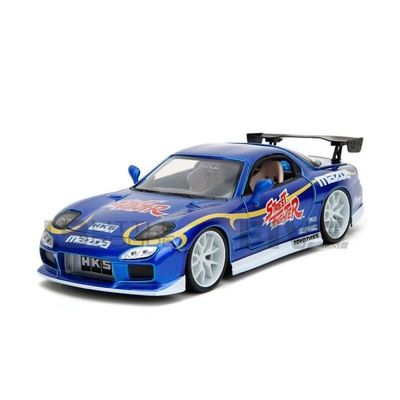 Voiture Miniature de Collection JADA TOYS 1 24 MAZDA RX 7 with Chun Li Figure 1993 Blue White 30838BL Cdiscount Jeux Jouets