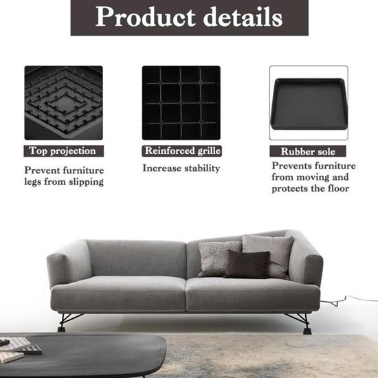 Rehausseur De Lit Rehausseur De Meubles De 4 Pièces, Rehausseur De