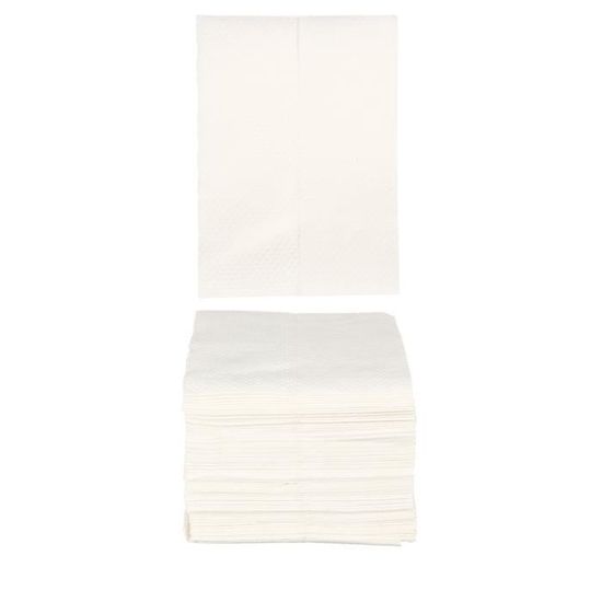 100 serviettes blanches en papier 29 x 29 cm 1 pli