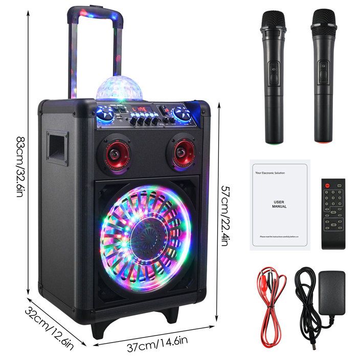 Boost KARAOKÉ SONO 700w 2 MICROS Fil et sans Fil ENCEINTE SONO PORTABLE AUTONOME PIED BLUETOOTH USB SD idéal karaoké enfant ado adulte dj - Comparer avec