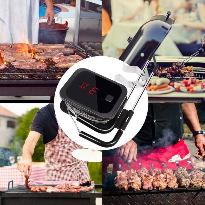Inkbird IBT-2XEU Thermomètre Cuisson Bluetooth Avec 2 Sondes - Pour Viande, Barbecue, Four - App IOS/Android