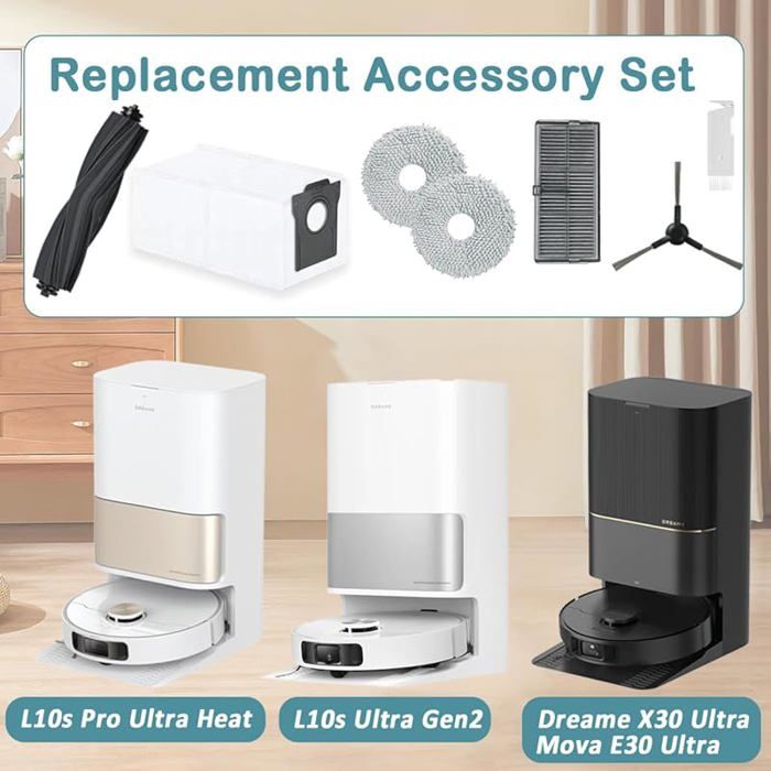 22 Pcs Accessoires pour Dreame L10s Ultra Gen 2/L10s Pro Ultra Heat/X30 Ultra/Mova E30 L10s 22 Pcs Accessoires pour Dreame L10s Ultra Gen 2/L10s Pro Ultra Heat/X30 Ultra/Mova E30 L10s