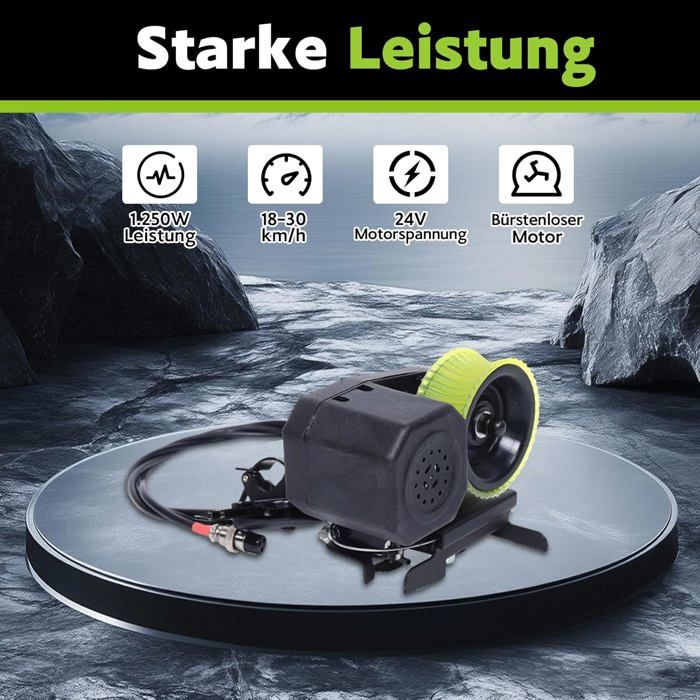SHZICMY Booster VTT Électrique 24V – Moteur Arrière En Alliage Aluminium, Roue Friction, Montage Rapide
