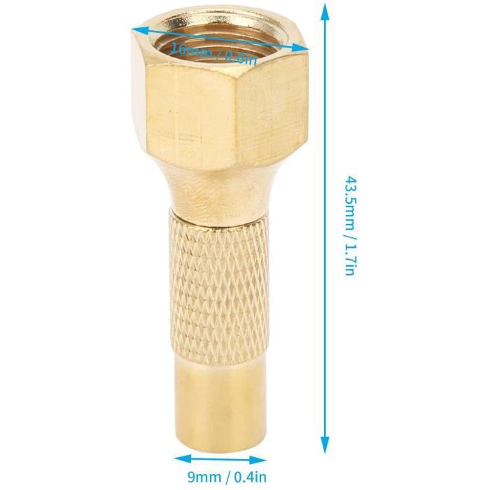 Valve de gonflage des pneus, mandrins pneumatiques à visser - Valve de gonflage portable en laiton - Filetage intérieur NPT de 1 10,2 cm pour voiture, vélo, moto Valve de gonflage des pneus, mandrins pneumatiques à visser - Valve de gonflage portable en laiton - Filetage intérieur NPT de 1 10,2 cm pour voiture, vélo, moto