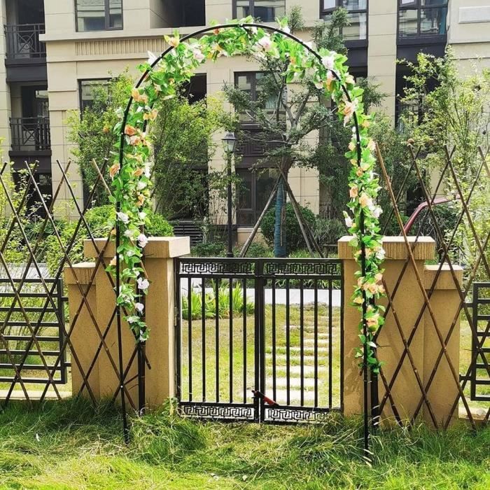 Arche Simple de Jardin Passage en Acier Brut Oxydé Arche à Rosiers