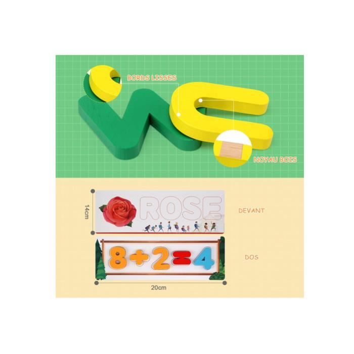 Jeu Éducatif Montessori Espagnol - Lettres Et Chiffres Enfant 2-5 Ans