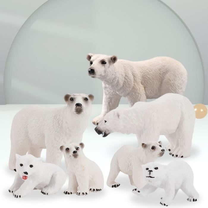 Terra by Battat – Ensemble de 6 figurines d'animaux sauvages – Éléphant réaliste, lion, zèbre, girafe, buffle d'eau en jouet pour les tout-petits et les enfants – Jouets de safari à collectionner
