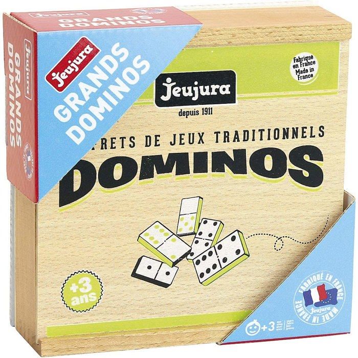 Cayro – Jeu De Dominos Classique En Bois Avec Couvercle Coulissant – 2 à 4 Joueurs Dès 6 Ans