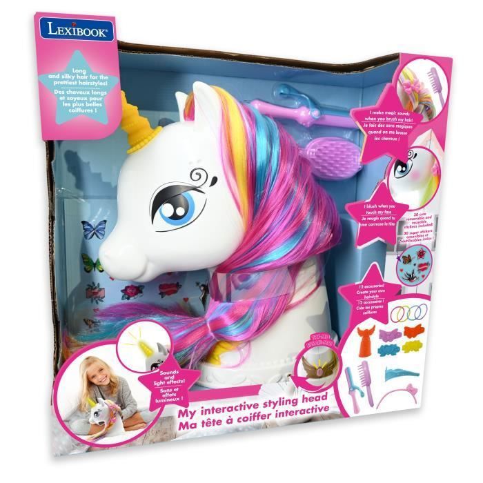 Barbie HMD82 Tête à coiffer pour poupée avec 20 accessoires Pastel Fantasy  Hair : : Jouets