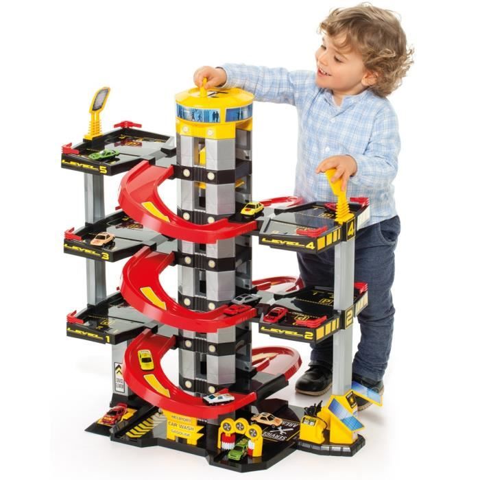 Jeu Voitures Enfant Garage 3 Niveaux Teamsterz Avec 5 Voitures - Hélipad, Ascenseur, Rampe De Lancement - Jouet Enfant 3 Ans Et Plus Garage Jouet