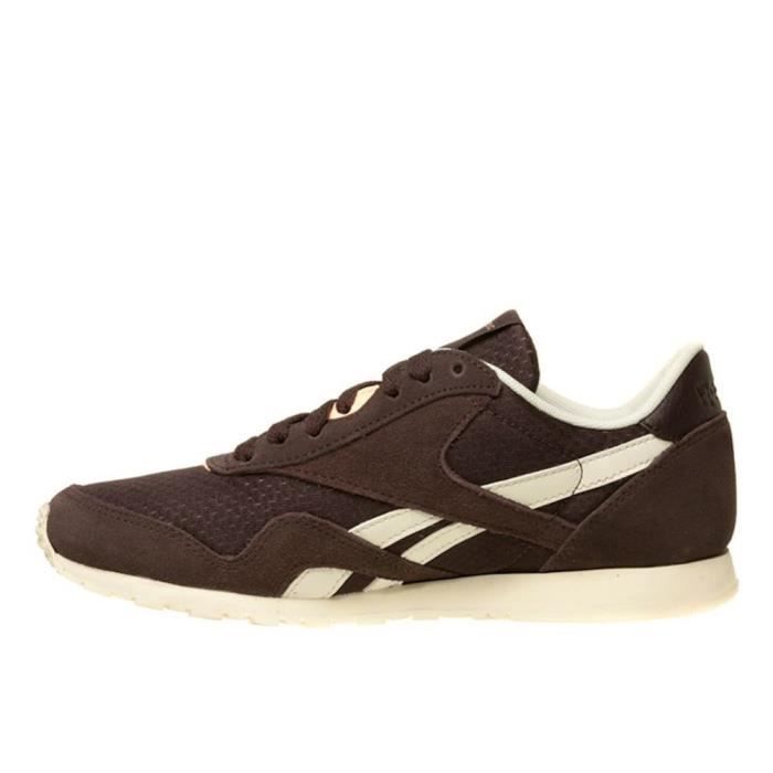 Baskets REEBOK CL NYLON SLIM EP Femme Marron Lacets