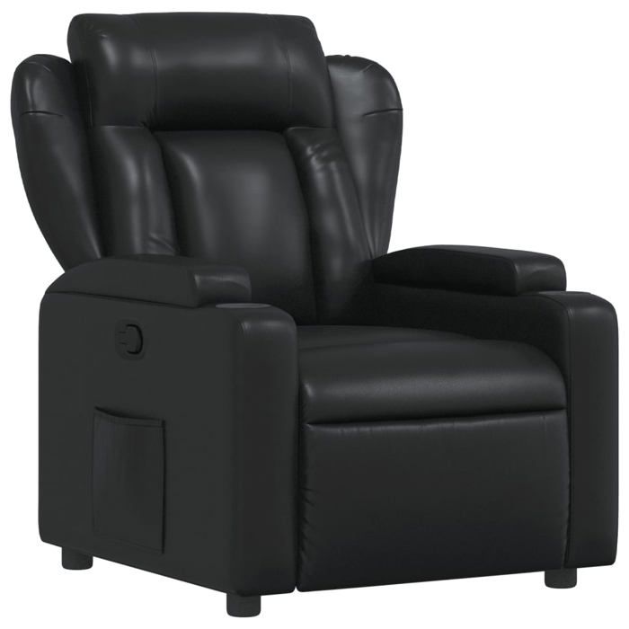 Fauteuil Inclinable Relaxant Avec Porte-gobelets - Chaise De Salon Moderne Gris Clair Tissu