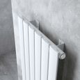 Sogood radiateur pour chauffage central 160x31cm radiateur à eau chaude panneau monocouche design vertical blanc-2