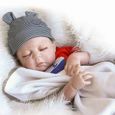 23 pouces Realistic Reborn Babies Full Silicone Vinyl Lifelike Boy Body Baby Dolls avec yeux fermés Kids Sleeping Toy-2