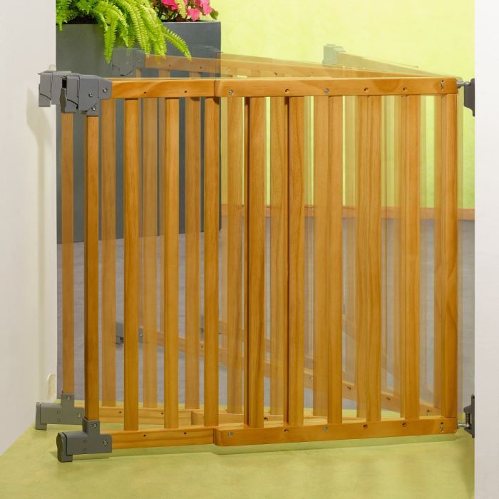 Barrière de sécurité enfant bois naturel Calie - SPTD - Mr.Bricolage
