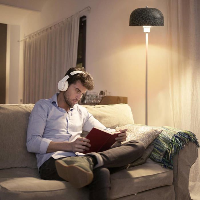 Lampadair Dsign Lamp à Pid Trépid Avc Pids N Bois T Métal Abat-Jour N Tissu 27 Hautur 145 Cm Bois Foncé Noir Blanc [lux.pro] Au Millur Prix