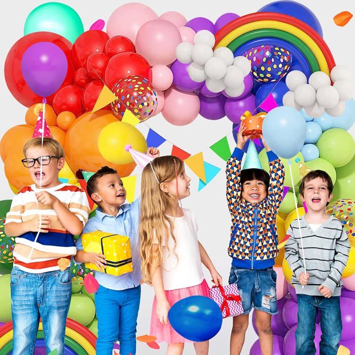 Kit Arc-en-ciel De Ballons – 148 Pièces – Ballons épaissis, Outils D'assemblage – Décoration Anniversaire Mariage Baby Shower