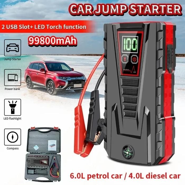 Démarreur De Voiture Portable 99800mAh - Booster Batterie 12V Puissant - Neuf