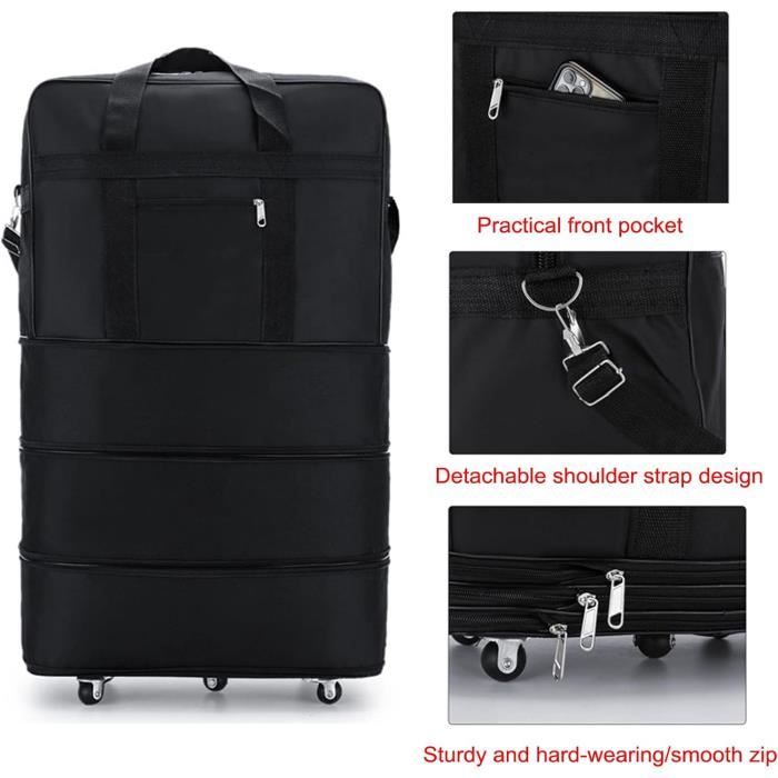 SAC DE VOYAGE SANS ROULETTES TAILLE XXXL 90CM BAGAGE VALISE GRAND VOLUME  LEGER