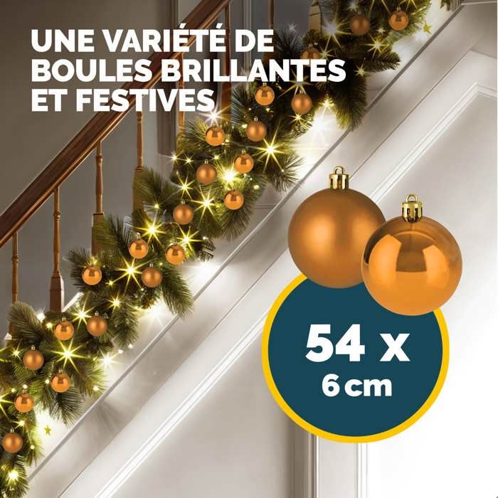 Boules De Noël En Plastique 4cm - Lot De 36 - Incassables, Réutilisables Pour Sapin Intérieur/Extérieur - Bleu Clair - 8