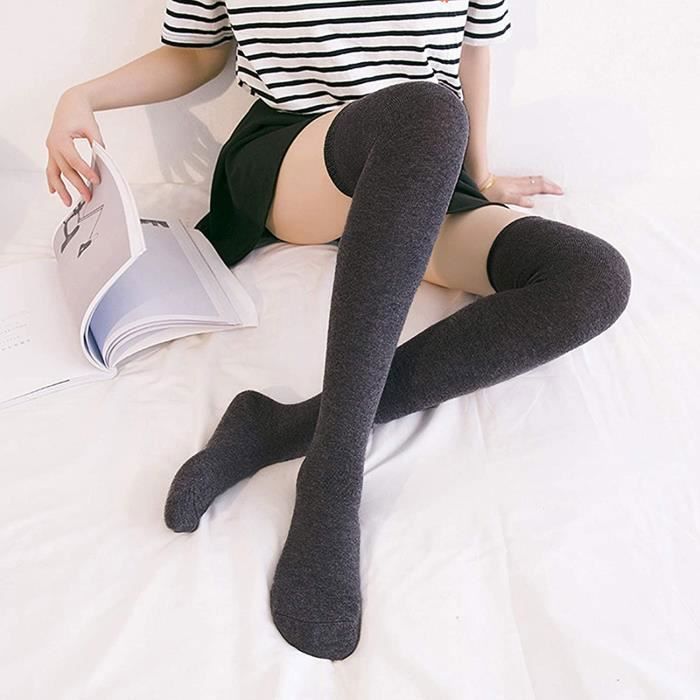 Femme Extra Longues Chaussettes Hautes de Cuisse Montantes
