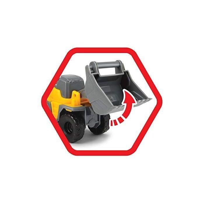 Camion Volvo Mack Dickie Toys Avec Remorque + 2 Mini Véhicules De Chantier – 32 Cm, Benne Basculante Et Chargeur, Pièces Mobiles, Jeu De Bac à Sable