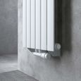 Sogood radiateur pour chauffage central 160x31cm radiateur à eau chaude panneau monocouche design vertical blanc-3