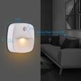 Intelligente Lampe de Nuit Murale Veilleuse sans Fil LED Détecteur de Mouvement Alimenté-3
