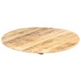 PLATEAU DE TABLE VENDU SEUL - AYNEFY Dessus de table Bois de manguier solide Rond 15-16 mm 40 cm-3