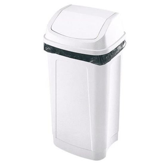 32,5 x 52 x 25,5 cm env axentia 235680 Poubelle Blanche