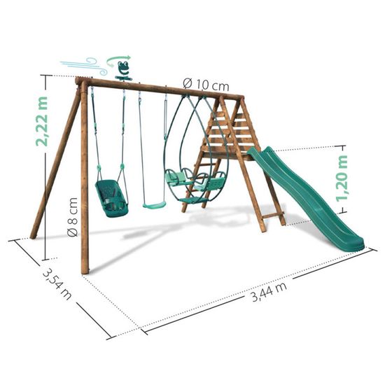 Soulet Balancoire En Bois Eco Responsable Colza Avec Portique Et Toboggan Balancoire Siege Bebe Balancelle Cdiscount Jeux Jouets